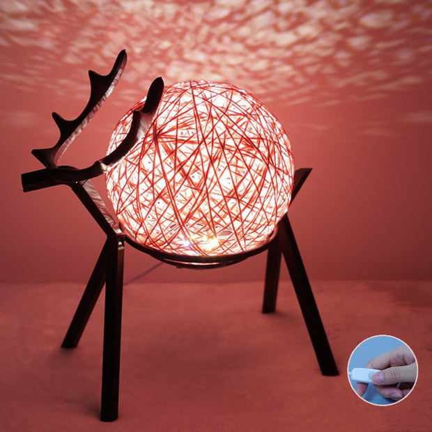 Retro style romantic bedside deer lamp